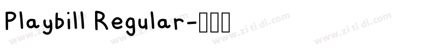 Playbill Regular字体转换